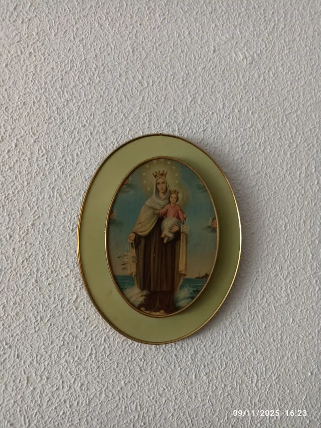Antiguo cuadro Virgen del Carmen