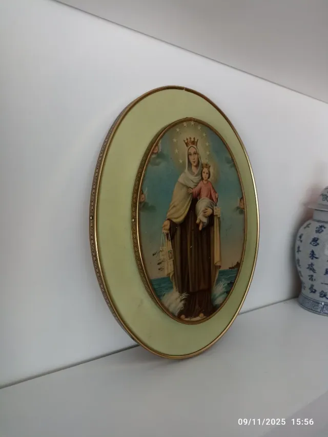Antiguo cuadro Virgen del Carmen