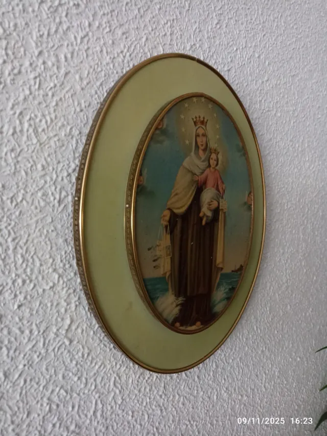 Antiguo cuadro Virgen del Carmen
