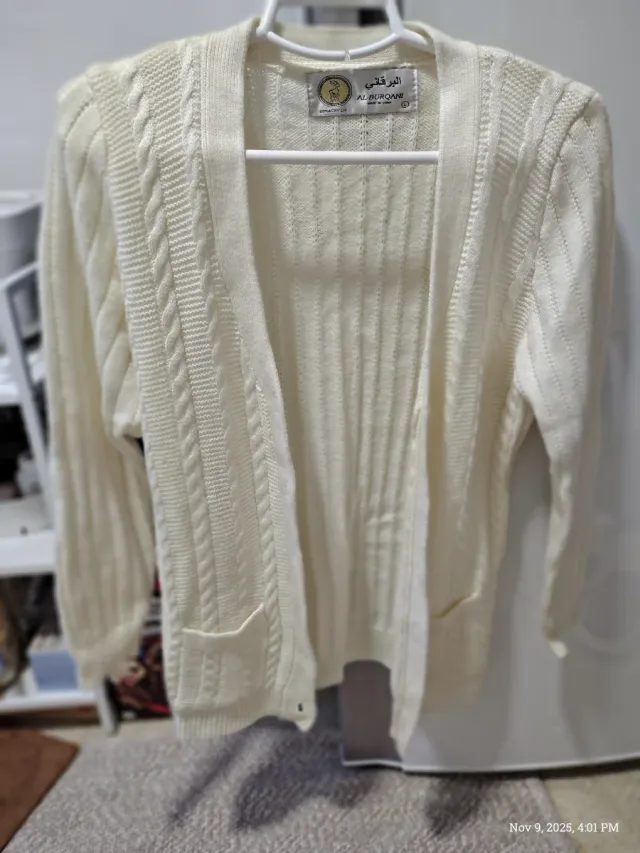 Chaqueta punto AL BURQANI blanca