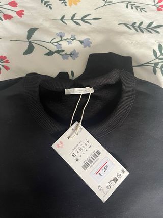 Sudadera Zara Negra Talla S Nueva