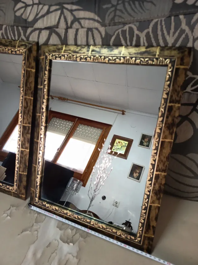 Espejos decorativos madera y dorado