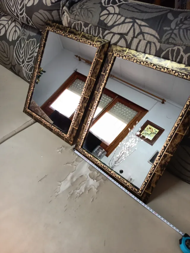 Espejos decorativos madera y dorado