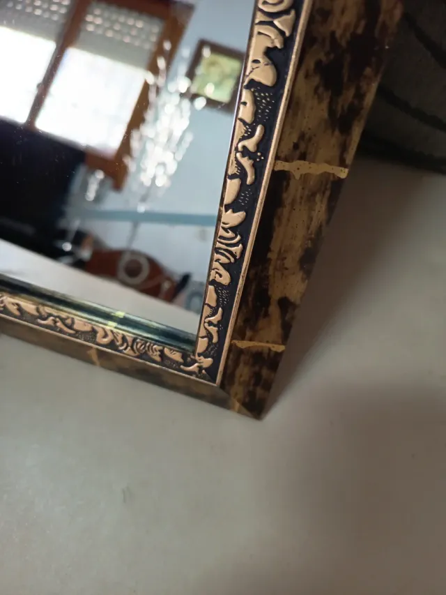 Espejos decorativos madera y dorado