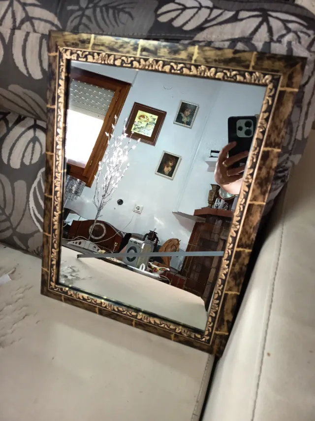 Espejos decorativos madera y dorado