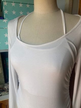 Camiseta blanca manga larga