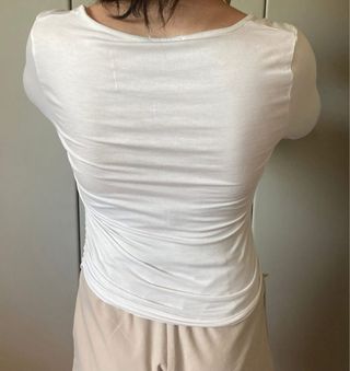 Camiseta blanca manga larga