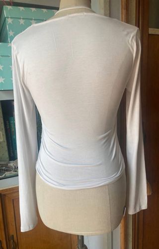 Camiseta blanca manga larga