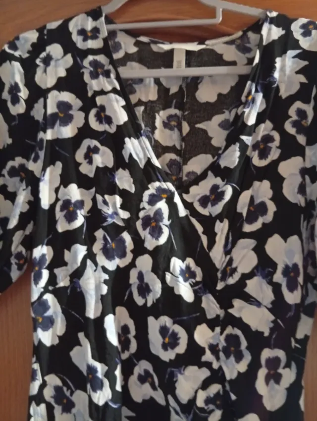 Vestido H&M Negro y Blanco Talla M