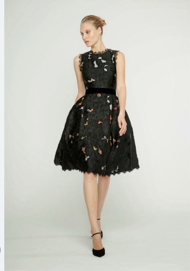 Vestido Dolores Promesas Negro Multicolor