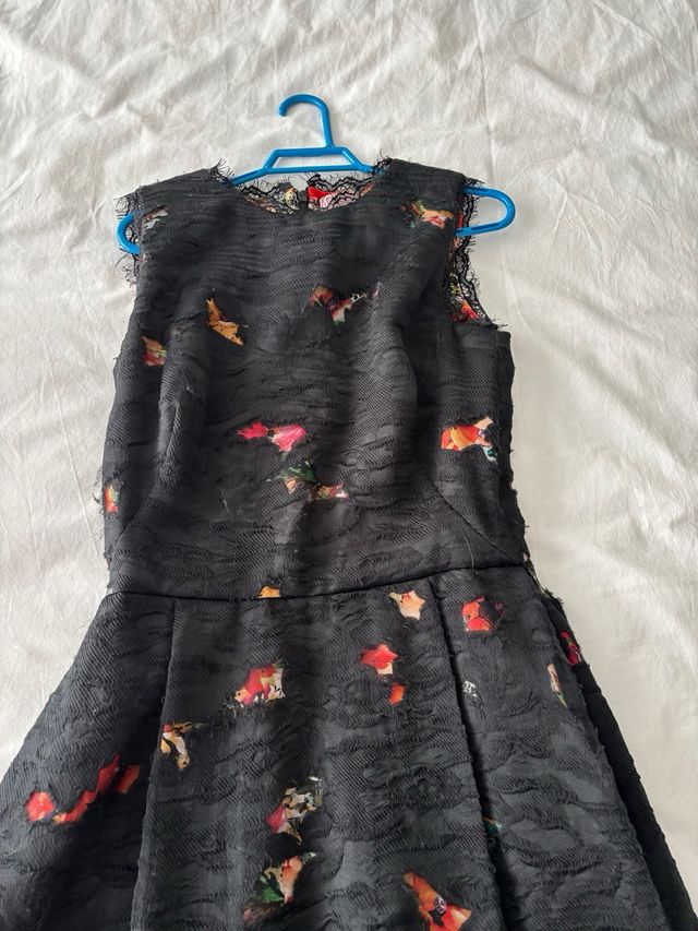 Vestido Dolores Promesas Negro Multicolor