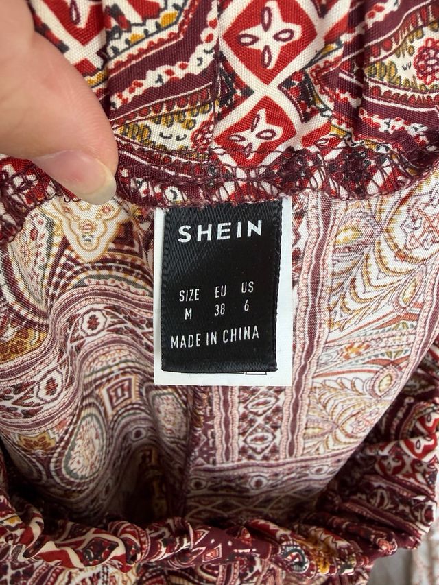 Pantalones anchos Shein estampado bohemio