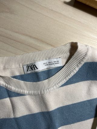 Chaleco de punto Zara rayas S/36/8