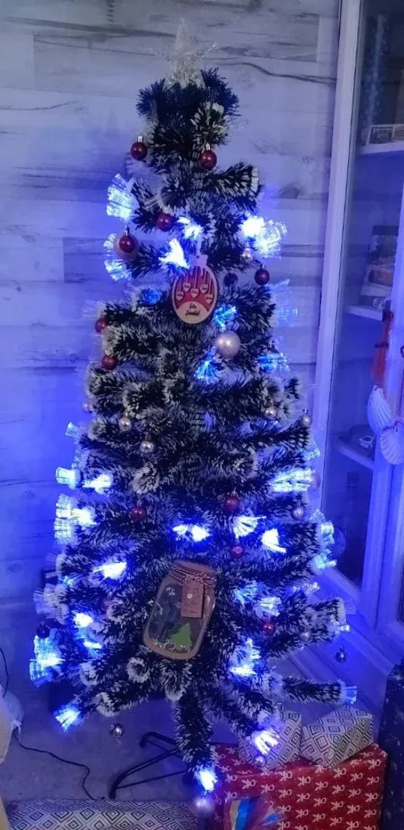 Árbol de Navidad con Luces LED Azules