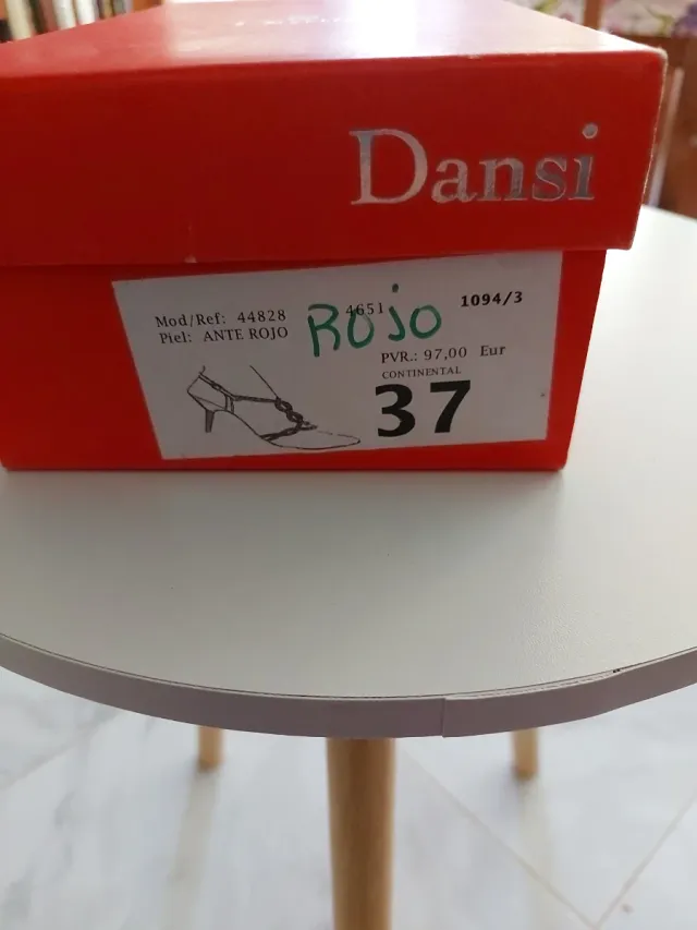 Sandalias Rojas Dansi con Brillantes