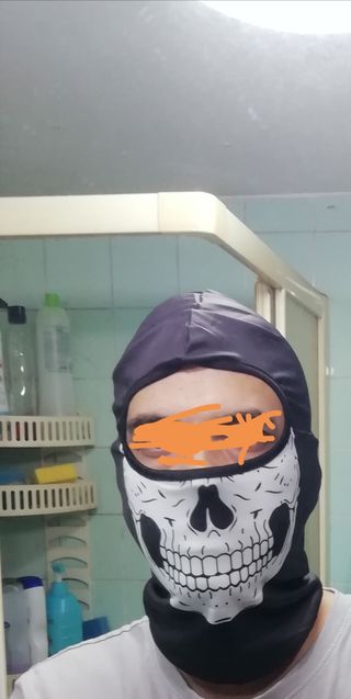 Máscara calavera Halloween motero