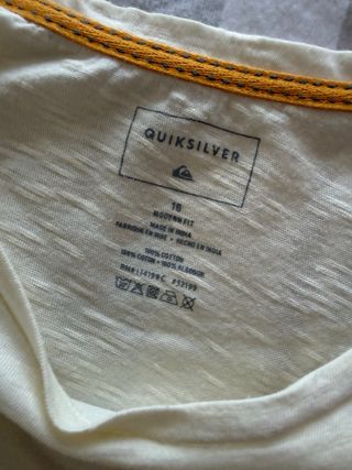 Camiseta Quiksilver niño T16 blanca y roja