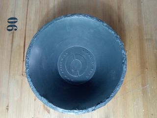 Pezzo di cemento ovale 22cm rustico nero