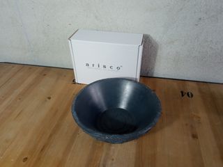 Pezzo di cemento ovale 22cm rustico nero