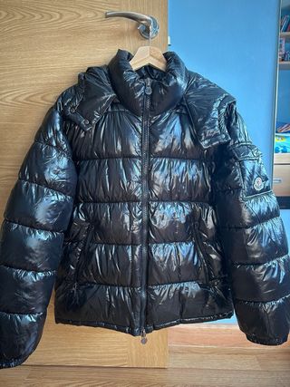 Plumas Moncler Negro Impermeable