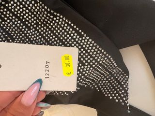 Abito da sera donna nero con strass