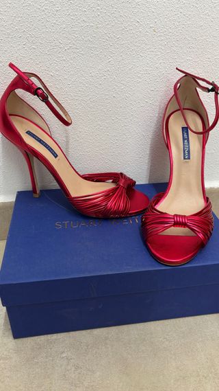 Sandalias Stuart Weitzman Fucsia Metalizado