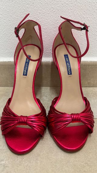 Sandalias Stuart Weitzman Fucsia Metalizado