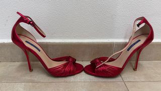 Sandalias Stuart Weitzman Fucsia Metalizado