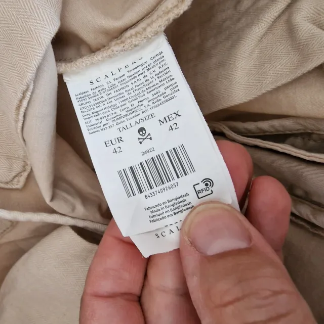 Pantalón Chino SCALPERS Beige Talla 42