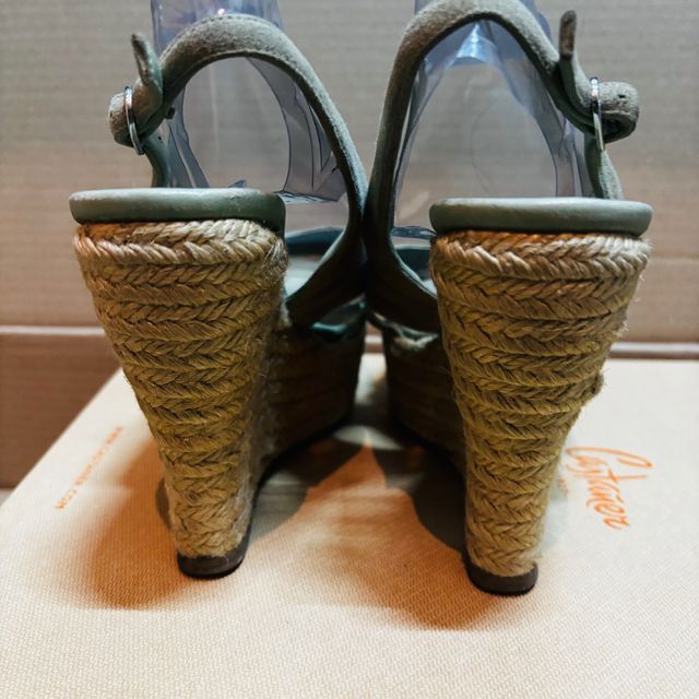 Sandalias Castañer Beige/Verde