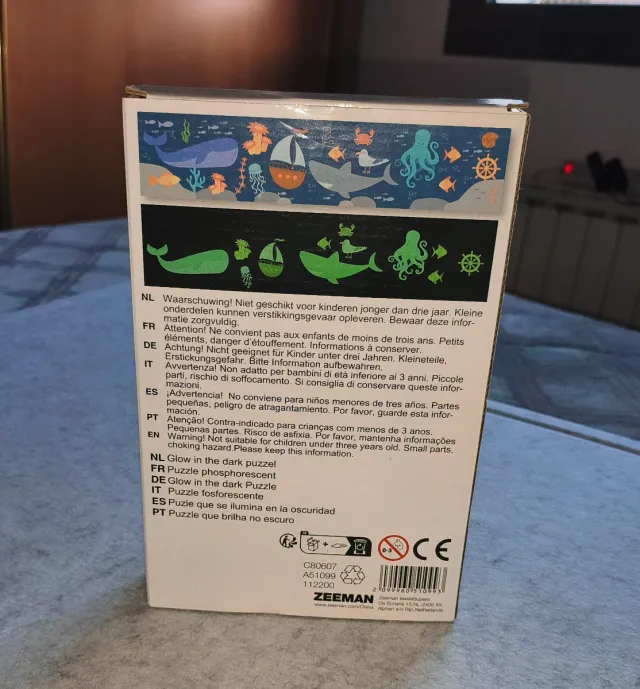 Puzzle 100 piezas brilla en la oscuridad