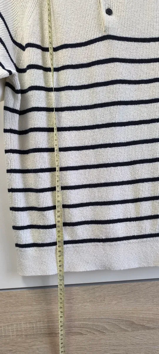 Polo Massimo Dutti Rayas Blanco y Negro