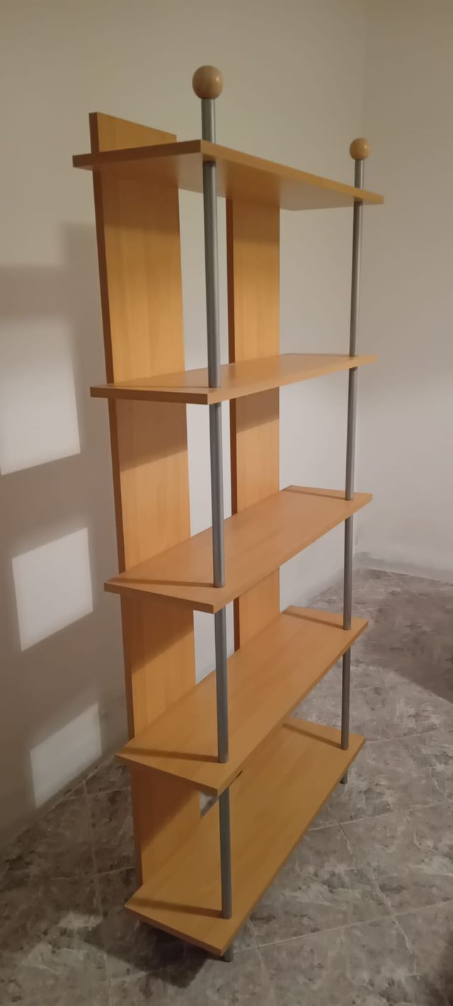 Libreria moderna legno e metallo