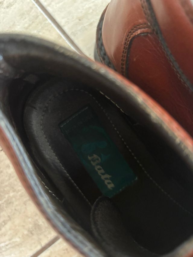 Botín de cuero hombre bata