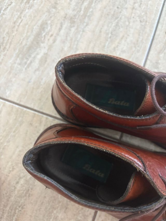 Botín de cuero hombre bata