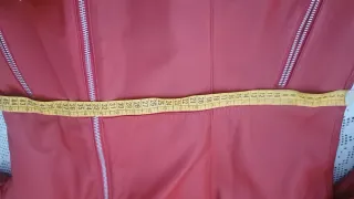 Chaquetón Piel Roja con Pelo Negro