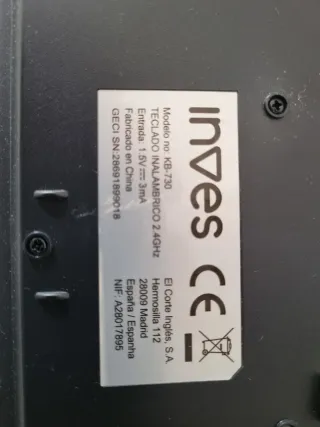 Receptor USB Inves Teclado Inalambrico