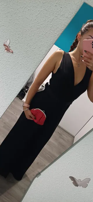 Conjunto de Noche Negro y Rojo