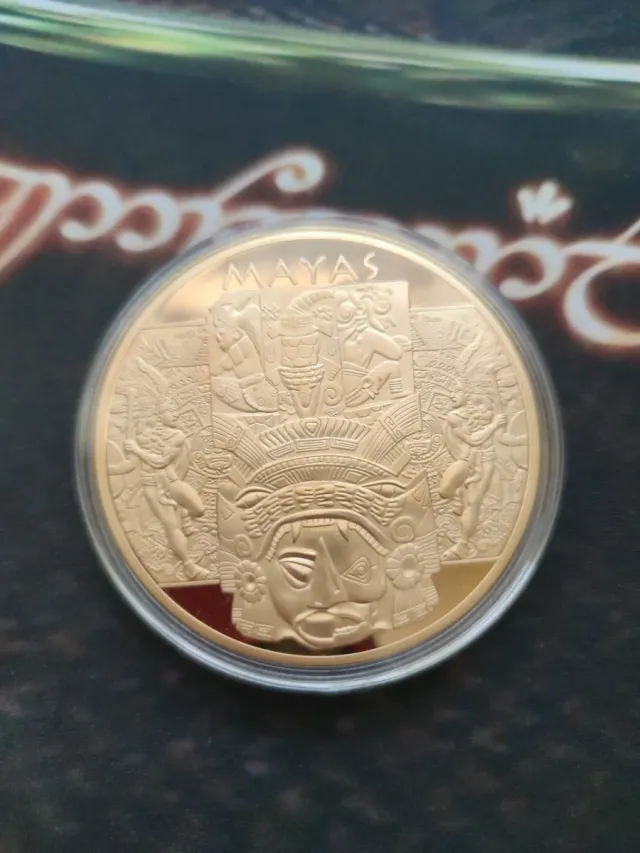 Moneda Oro Calendario Maya 2012 con certificado A.