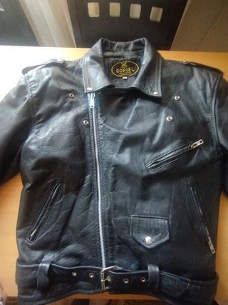 Chaqueta de cuero Copiel Negra talla 48