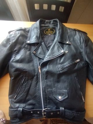 Chaqueta de cuero Copiel Negra talla 48