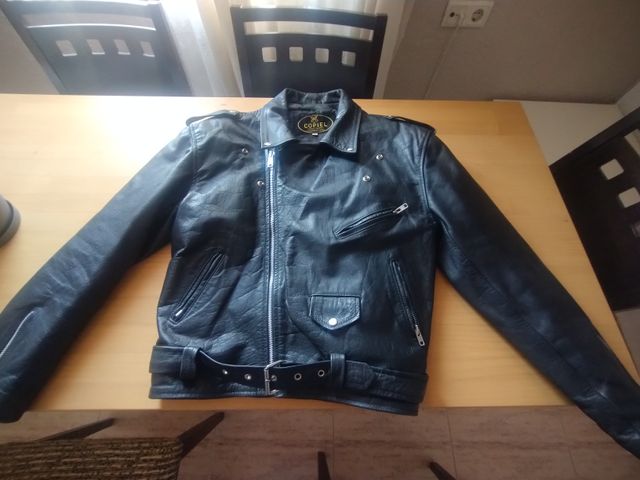 Chaqueta de cuero Copiel Negra talla 48