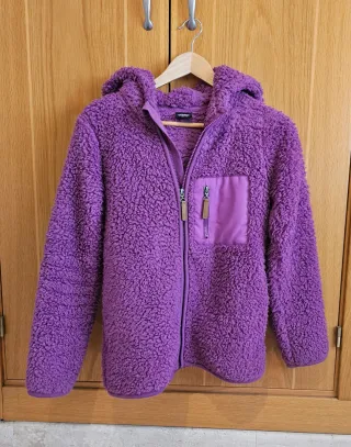Sudadera niña de borreguito morada 13-14 años.