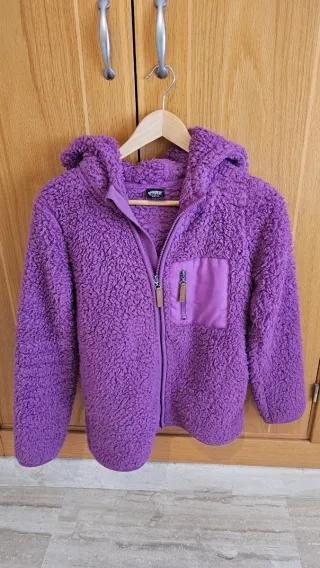 Sudadera niña de borreguito morada 13-14 años.