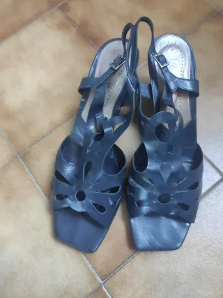 Sandalias Lodi Piel T.41 Azul Marino