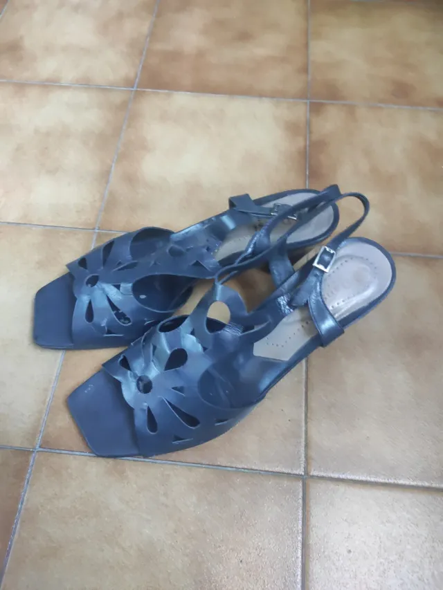 Sandalias Lodi Piel T.41 Azul Marino