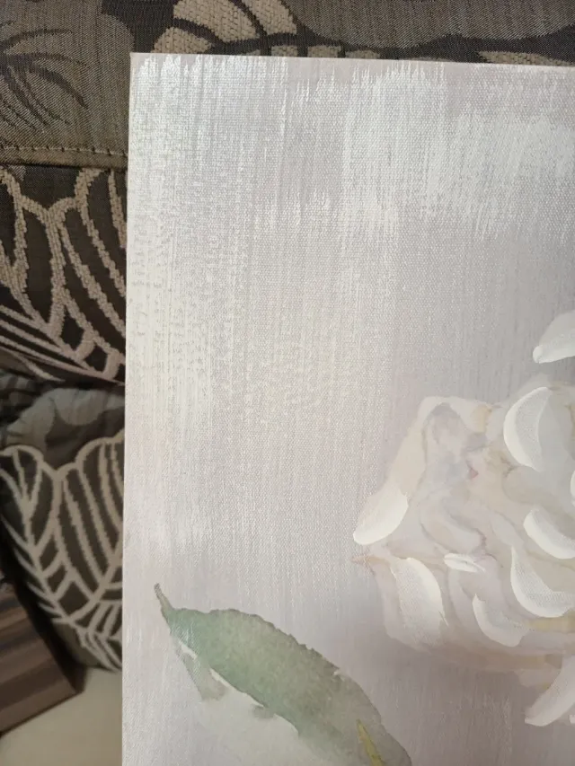 Cuadro flores y mariposas tela