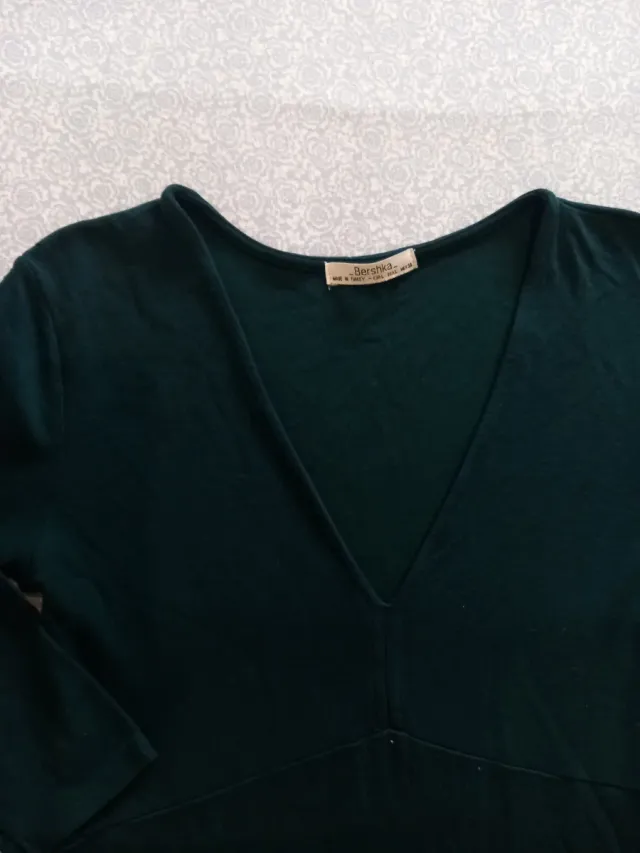 Vestido Bershka verde talla L
