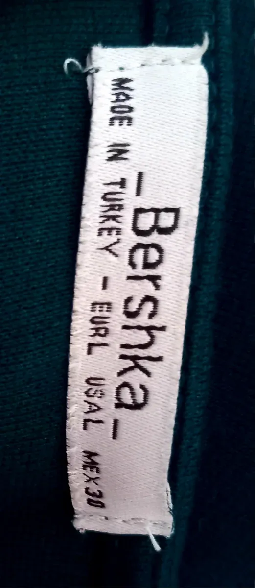 Vestido Bershka verde talla L