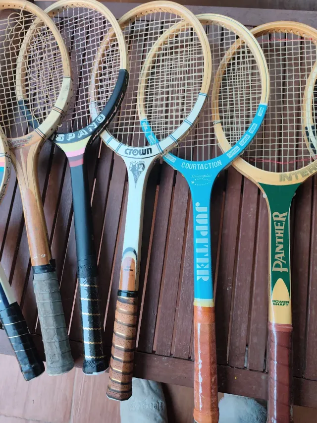 Raquetas Tenis Madera decoración Colección Vintage